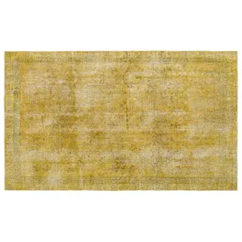 

Handmade Yellow Vintage Overdyed Turkish Area Rug 177x293 Cm-5'10''X9'7''