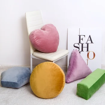 

plush geometric shapes toys triangle hexagon round rectangle pillow stuffed plush geometric designs soft pillow home decoration