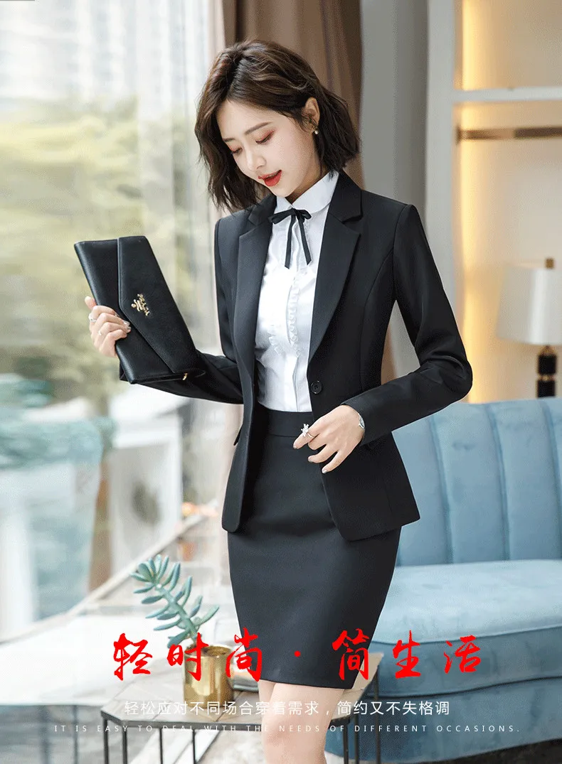 2020 Spring Formal Pant Suits for Women Office Lady Uniform Business Work Blazer Set Professional Pantsuits Female Plus Size 4XL