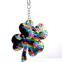 Светоотражающая яркая поверхность клевер брелок блесток клевер брелок Подвеска женская сумка пакет кулон джинсы висячие украшения