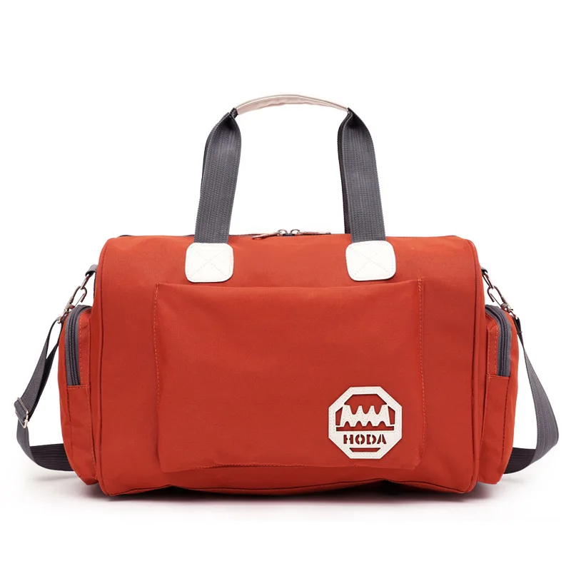 Orange Small Мужская спортивная сумка для женщин, сумки для фитнеса, сумка для путешествий, переносная водонепроницаемая сумка для багажа, вместительная спортивная сумка 023 - Цвет: Orange Small