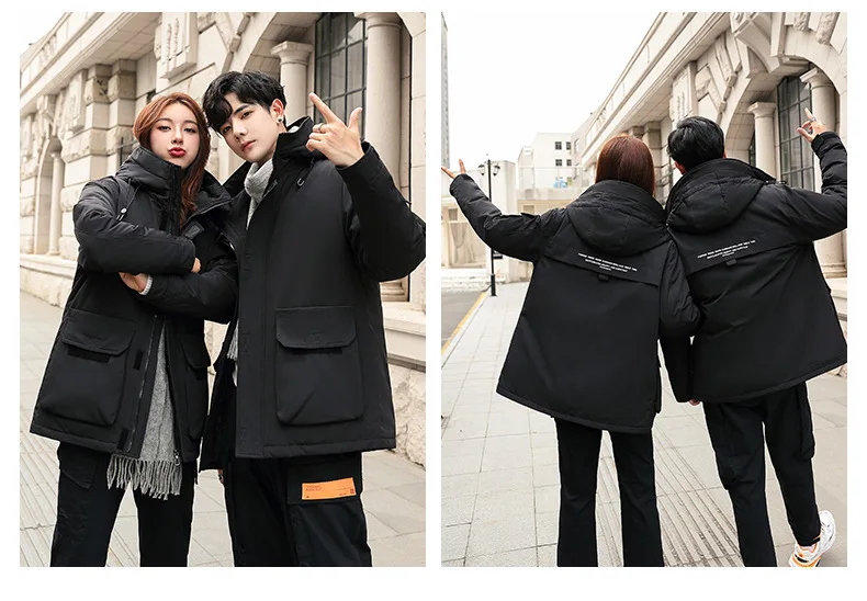 Korean-style Fashion Lovers down Jacket New Style White Duck down Thick Youth Men And Women down Jacket Short Coat Fashion