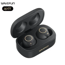 Wavefun Bluetooth Kulaklık aptX HIFI Kulaklıklar IPX7 Kulakiçi Kablosuz Kulaklık Dokunmatik Kontrol TWS Kulaklık BT5.0 Çift Mikrofon(China)