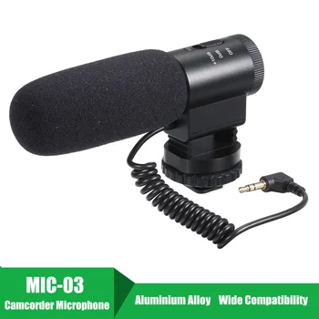 

MIC-03 Camcorder mini Microphone Outdoor Photography MIC DV DSLR Camera Microphone with 3.5mm Jack for Photography Recording