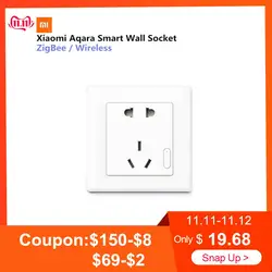 Xiaomi Aqara умная настенная розетка ZigBee Беспроводной розетки Mijia настенная розетка-переключатель работы для Xiaomi умный дом Наборы APP