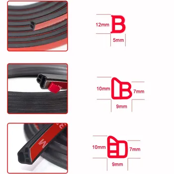 

DIY 1meter Car Door Seal Strip B BL L Type EPDM Rubber Waterproof Trim Sound Insulation Soundproof Weatherstrip Auto Seal Strip