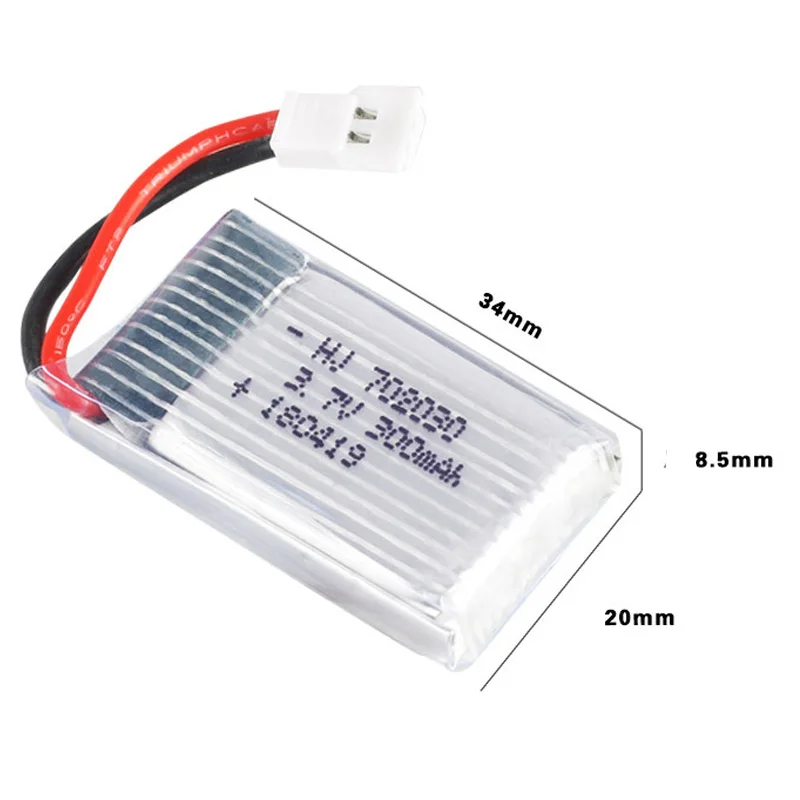5Pcs 3,7 V 300MAH литий-полимерный Батарея и Зарядное устройство для Udi U816 U830 F180 E55 FQ777 FQ17W Hubsan H107 Syma X11C FY530 радиоуправляемые Дроны с камерой BA