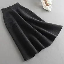 ^^Best Offers Women Warm Sweater Knitted Skirt Pockets Thick Bottoming Pocket Midi Skirts A-Line Knit Wool Winter Skirts ^^Best Offers Women Warm Sweater Knitted Skirt Pockets Thick Bottoming Pocket Midi Skirts A-Line Knit Wool Winter Skirts