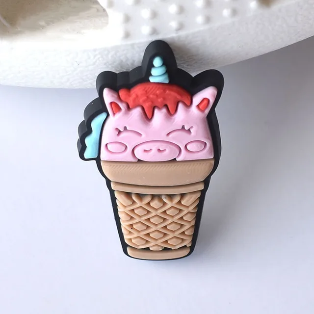2021-2022 Season Unicorn PVC Soft Rubber Shoe Ornament Decoration Removable Garden Shoe Ornament Shoe Buckle  Charms for Crocses 284-CFPA