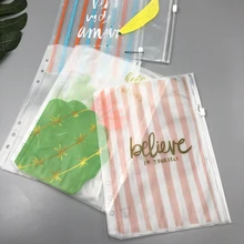 Fromthenon милый блокнот сумка для хранения прозрачный ПВХ сумки на молнии аксессуары для планировщика для Filofax 6 отверстий мешочек дневник канцелярские принадлежности