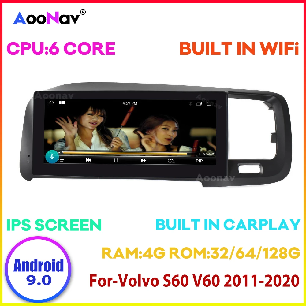 Forvolvo S60 V60 2011 2012 2013 2014 20152020 Car Radio Touch Screen