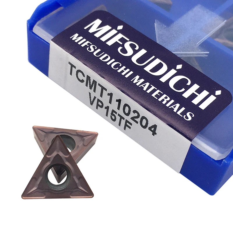 

10PCS TCMT110204 VP15TF Carbide Inserts Internal Turning Tool TCMT 110204 High Quality Blade CNC Machine Tools Lathe Cutter Tool