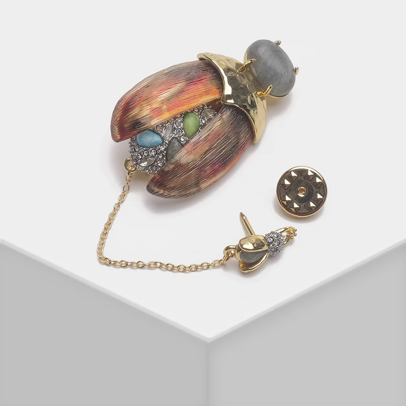 

Exquisite beetle design vintage brooch