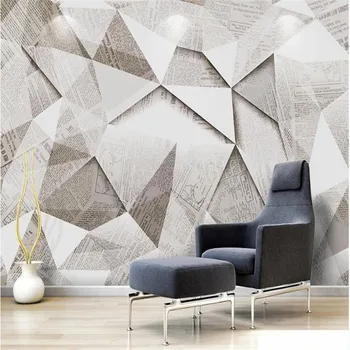 

Large 3D Wallpaper Mural Custom Nordic Abstract Three-dimensional Polygon Fashion Background Wallpaper Mural