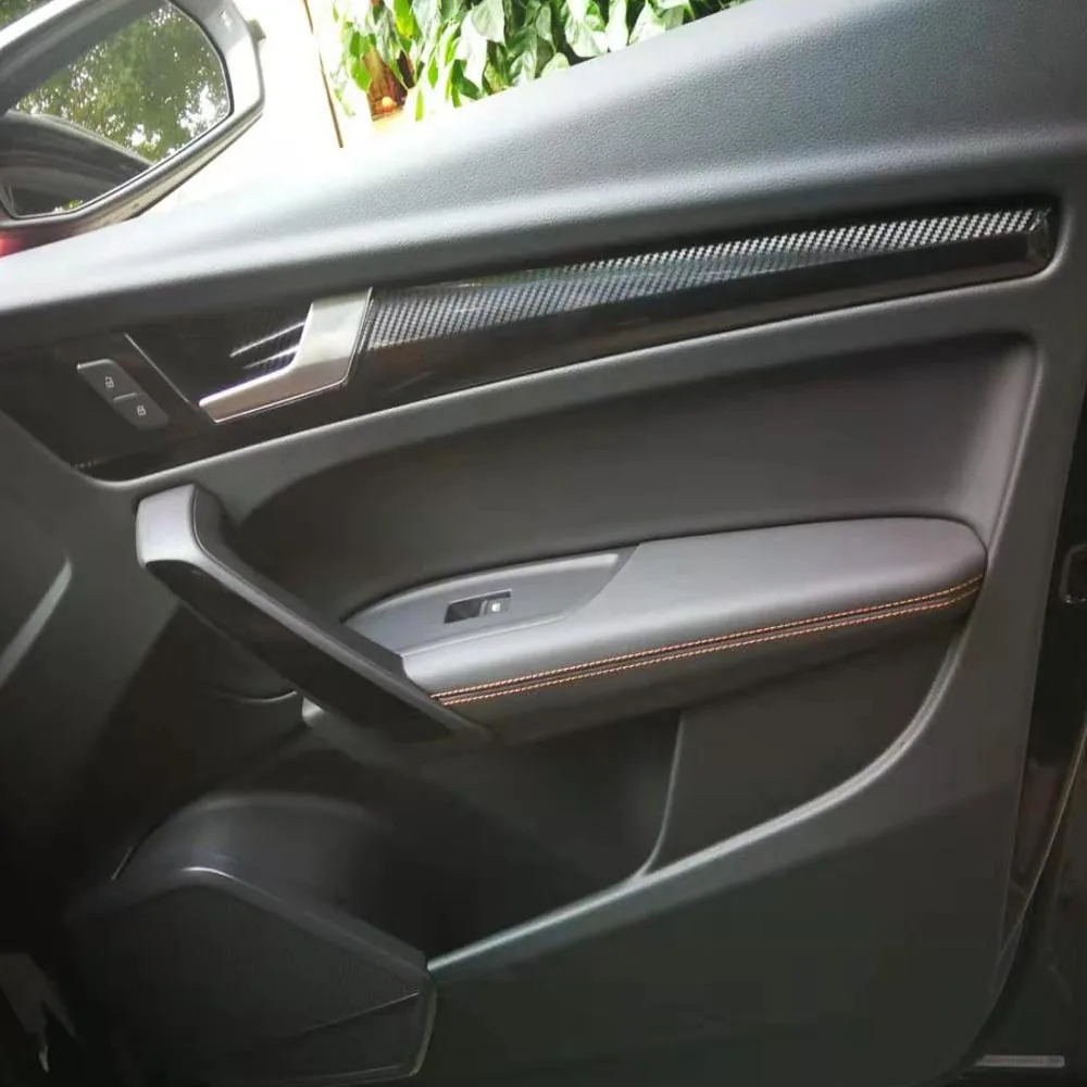 Для Audi Q5L- внутренняя Центральная панель управления дверная ручка 3D/5D наклейки из углеродного волокна наклейки аксессуары для стайлинга автомобилей