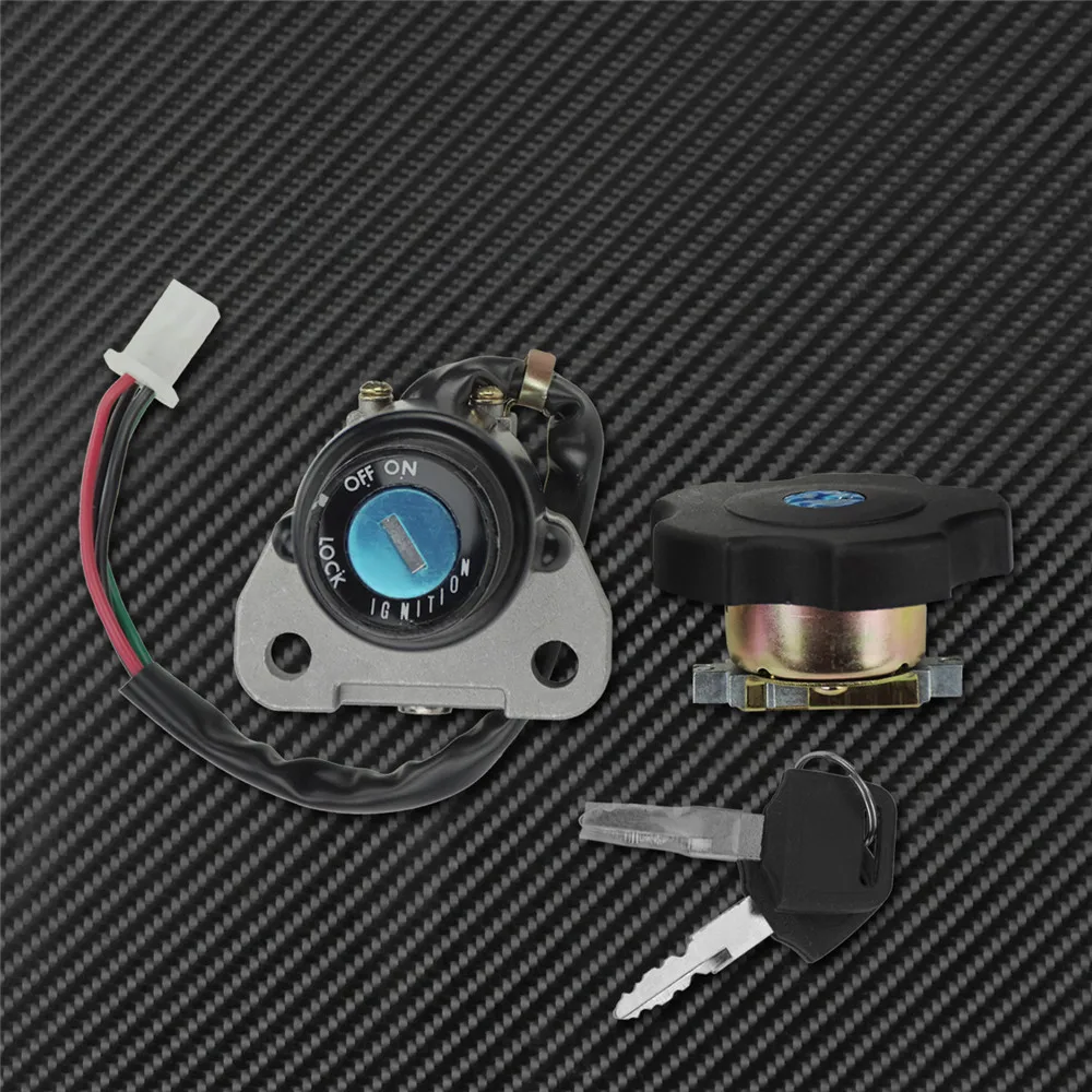 Motorcycle Key Cylinder Lock Motorcycle Ignition Switch Fuel Gas Cap Ignition Switch Lock Key for Yamaha XT225 Serow 225 XT600 90-95 TW200 03-17 DT200 DT200R
