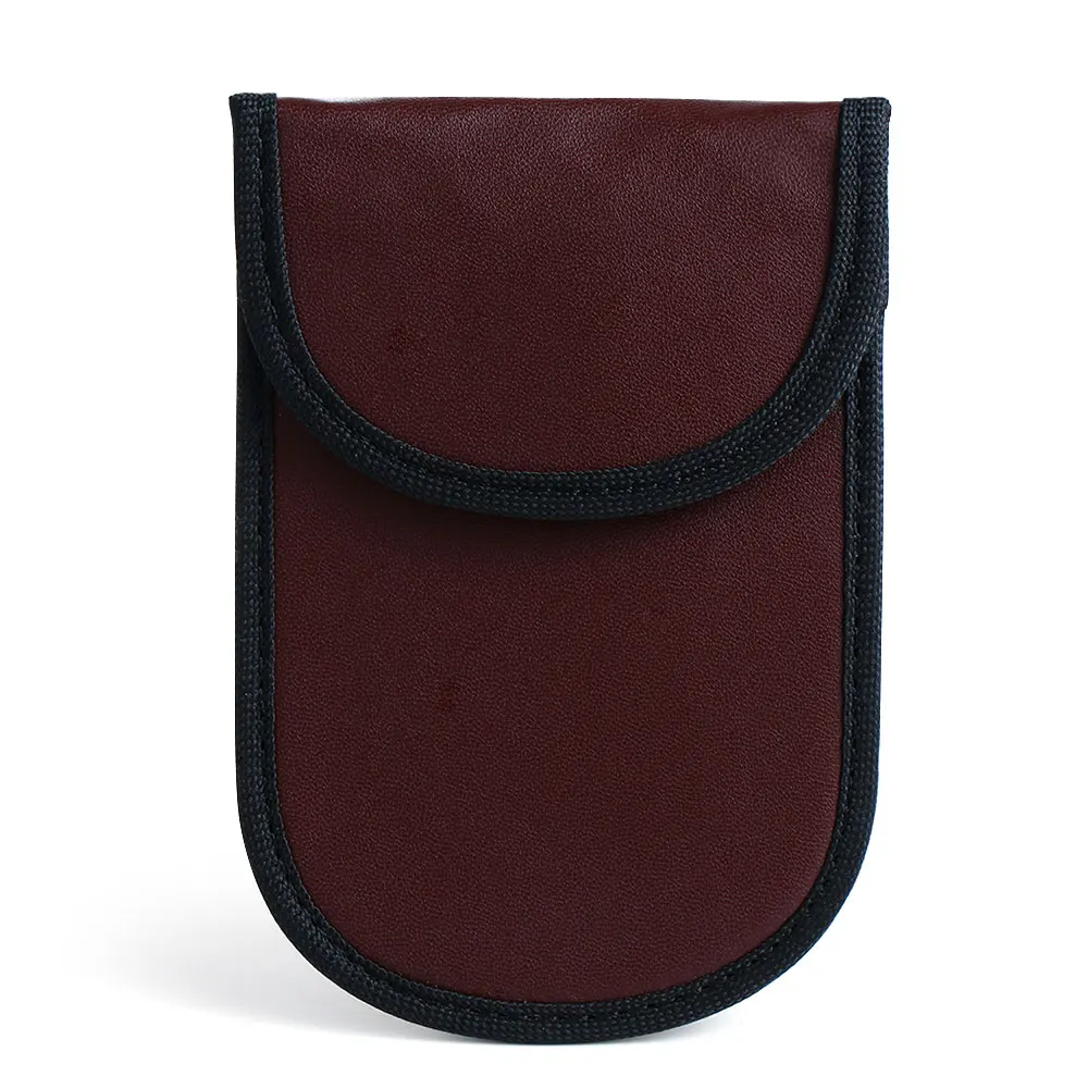 Dark brown 1 шт. ключи от автомобилей сумка RFID Сигнал Блокировка Ключи брелок протектор Противоугонная ID карта защита сумки защита конфиденциальности сигнал щит - Цвет: Dark brown