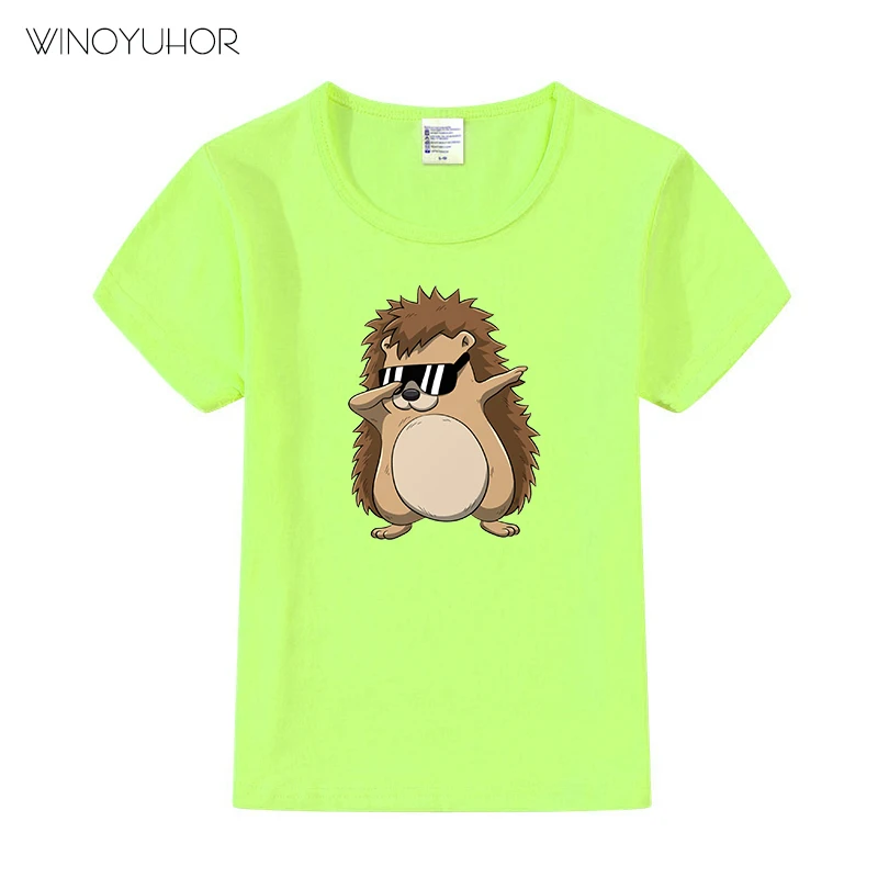 jordan t shirt Dabbing Hedgehog Kids Unisex T-Shirt Boys Girls Summer Fashion Short Sleeve Tops Tshirt Children Casual Cartoon Tees T Shirt superman t shirt