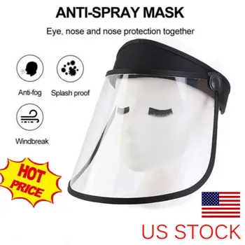 

Fisherman Hat With Protective Clear Mask Saliva-proof Dust-proof Sun Visor Cap