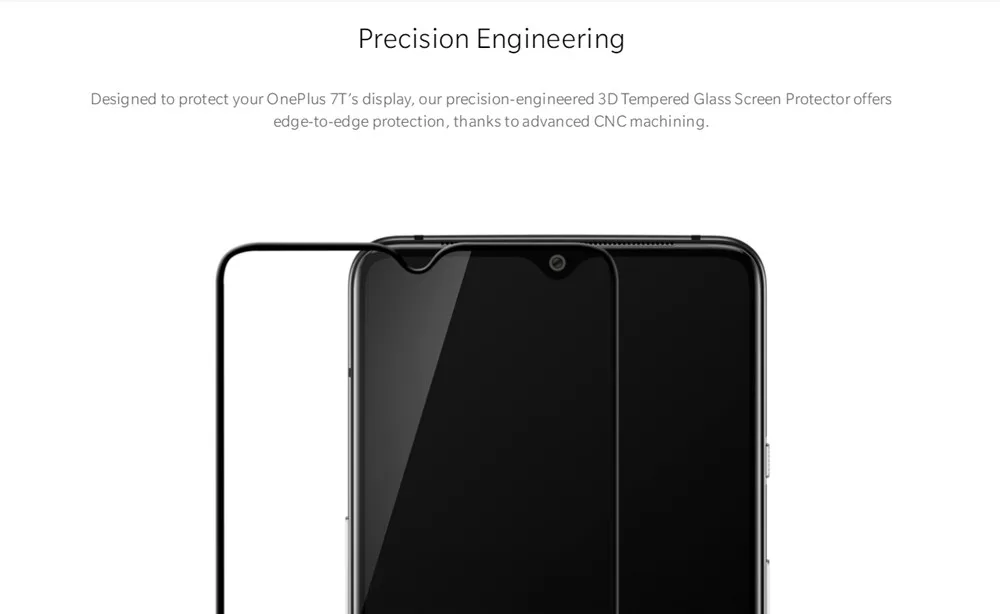 Для OnePlus 7T 7 Pro 6T 3D защита экрана из закаленного стекла черная с one plus оригинальная официальная посылка