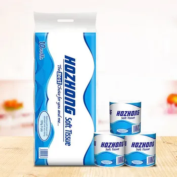 

3 Layer Thickened Toilet paper 10 Roll Hollow Replacement Paper Table Kitchen Paper Napkins Daily Use for hotel 2020 dropship