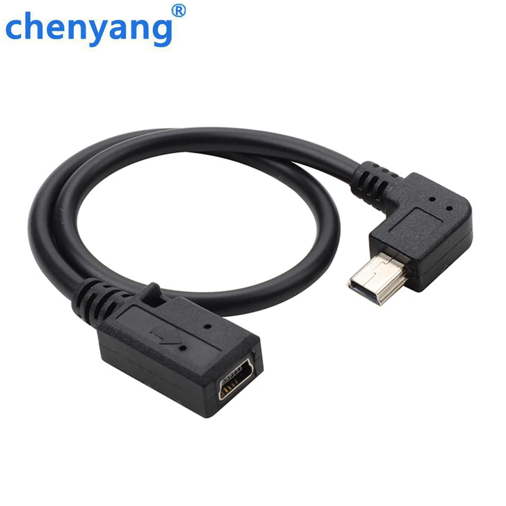 90 градусов вверх и вниз направление угловой мини USB 5 Pin типа папа к женскому