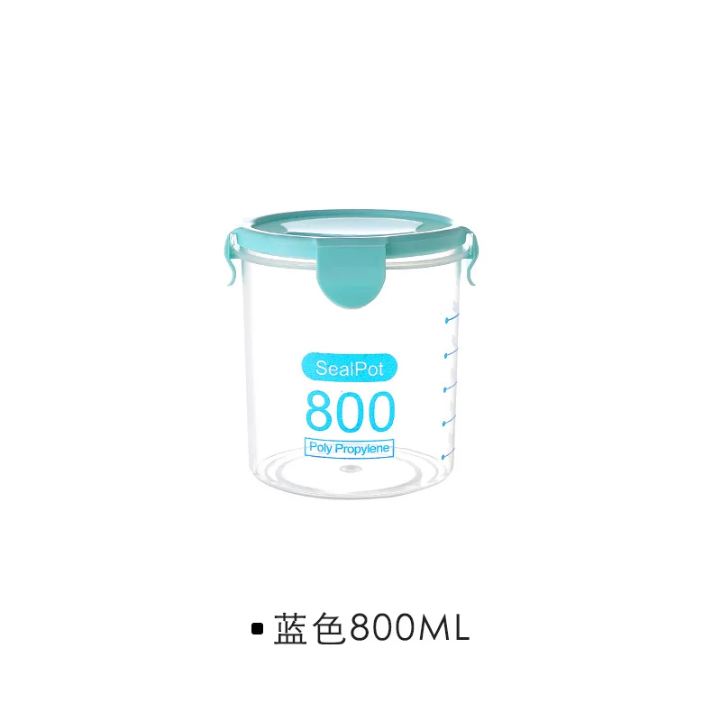 600/800/1000 контейнер для еды, мл Прозрачный Еда хранения холодильник контейнеры для хранения современный Стиль Covere фрукт Закуска Контейнер - Цвет: 800ml blue