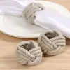 12Pc Valentine's Day Natural Jute Napkin Ring Rope Woven Napkin Buckle Linen Holders For Thanksgiving Festival Partie Decoration ► Photo 1/6