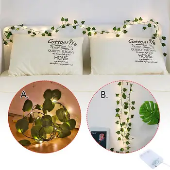 

20 NEW LED String Lights Maple Leaf Green Vine Copper Wire Lights Wedding Party Holiday Decoration Lights Vine String Lights