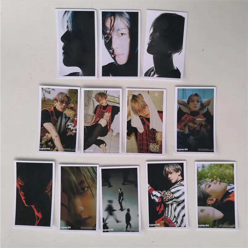 12pcs/Set Kpop Super M Jopping Preview Photo LOMO Card New Album Super M KAI LUCAS TAEMIN TAEYONG BAEKHYUN TEN MARK Photocard - Цвет: A