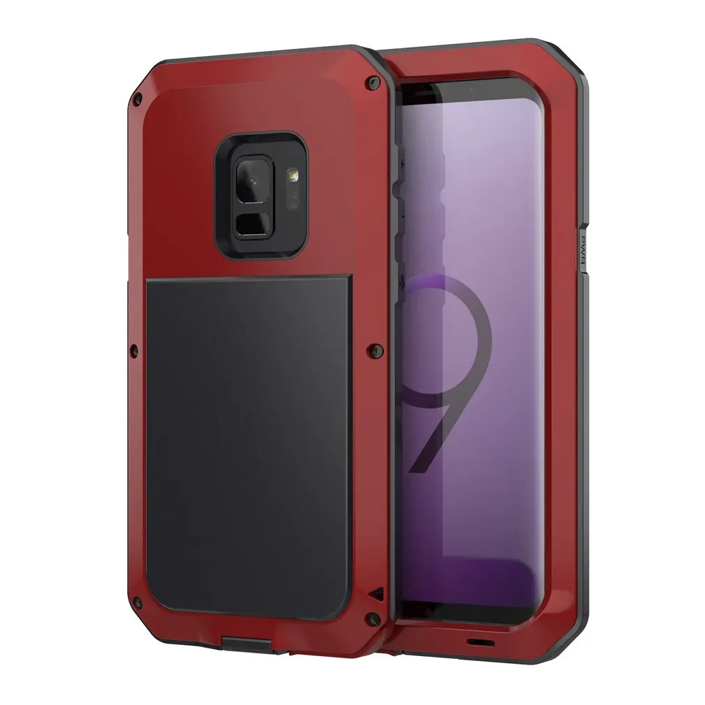 s9 red Противоударный металлический чехол для мобильного телефона, портативный защитный чехол, подходит для samsung Galaxy S9 - Цвет: s9 red