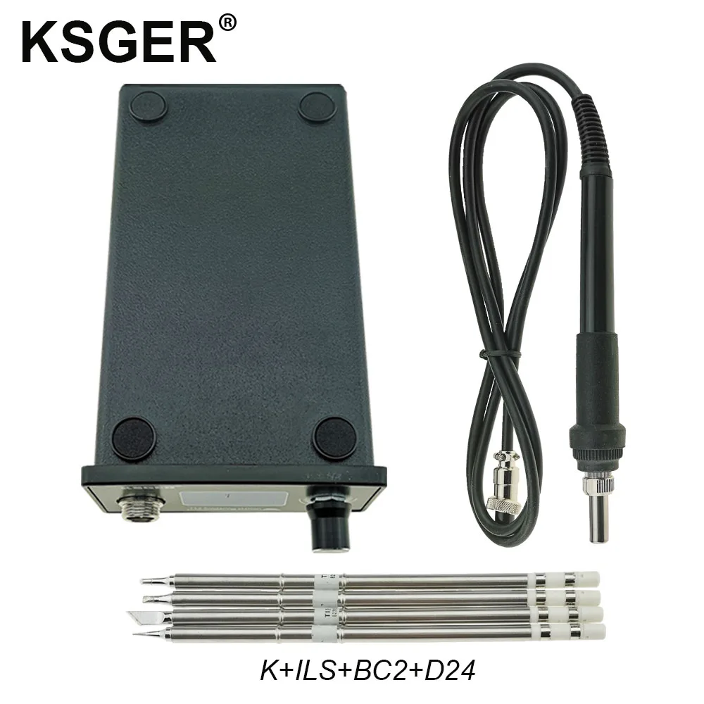 KSGER T12 паяльная станция V2.0 STM32 OLED Цифровые Электрические паяльники Stings DIY сварочные инструменты быстрый нагрев T12 наконечник утюга - Цвет: Sets 4