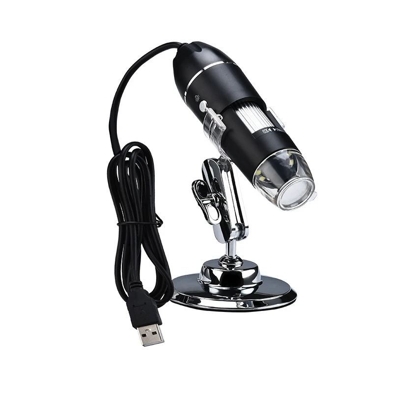1000X HD Digital USB Microscope Handheld Portable Digital Microscope USB Interface Electron Microscopes with 8 LEDs with Bracket 4
