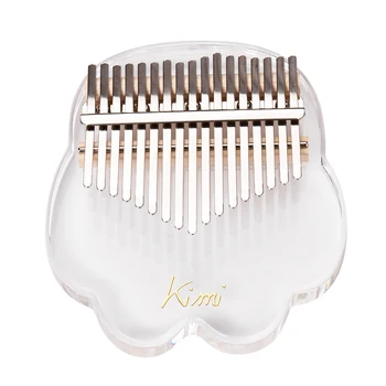 

New 17-Key Kalimba Thumb Piano Transparent 17 Keys Kalimba with Carry Bag Musical Note Stickers Tuning Hammer Cleaning Cloth
