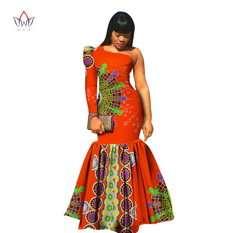 mermaid print dress womens