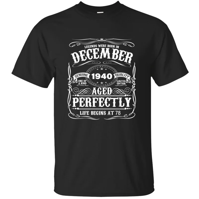 Better December 1940 78th футболка «С Днем Рождения» забавная 78 лет футболка одежда с буквами Мужская футболка с надписью короткий рукав