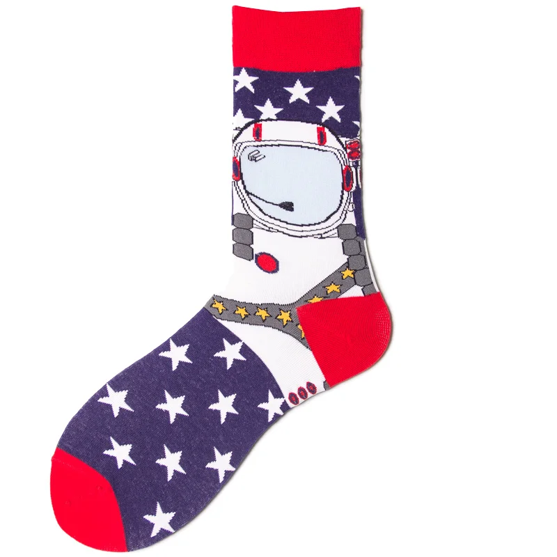 Брендовые качественные мужские носки в полоску, клетчатые носки с вишней, мужские носки из чесаного хлопка, мужские носки, Прямая поставка - Цвет: 20