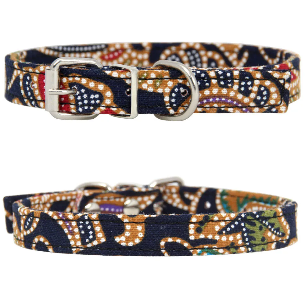 Pet Bohemian Style Dog Cat Collar Leather Adjustable Dogs Cats Collars Control Handle Training Pet Puppy Kitten Supplies Product