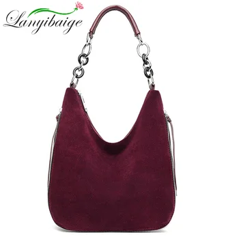 

Lanyibaige 2020 New Fashion Women Split Leather Shoulder Bag Female Suede Casual Crossbody handbag Casual Lady Top-handle Bags