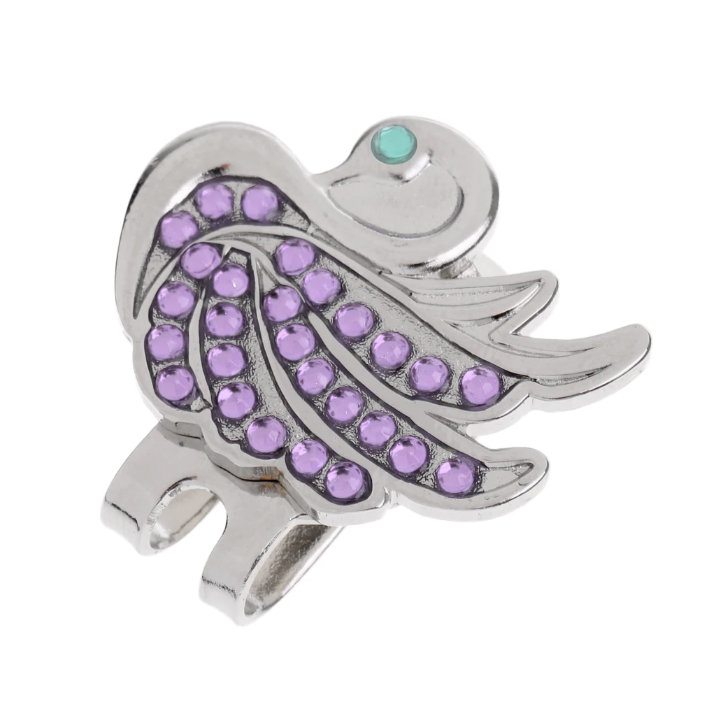 Detachable Magnetic Golf Hat Clip Golf Cap Clip With Removable Swan Shape Golf Ball Marker Cap Multi-color