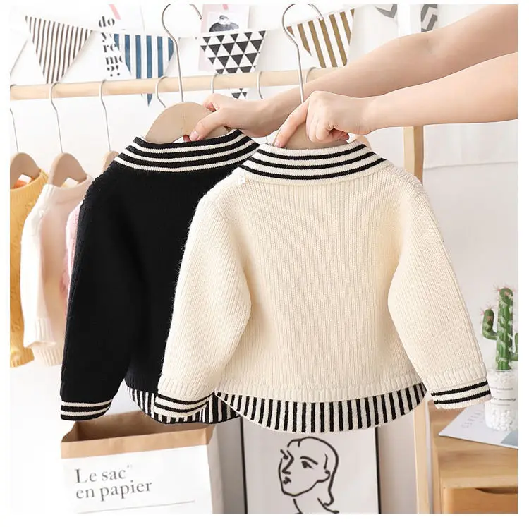 2021 New Autumn winter Baby Boys Girls Knitted pullover toddler boys Sweaters Kids Spring clothes Wear 2 3 4 6 8 years
