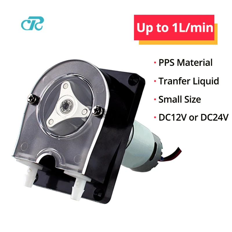 Peristaltic Pump 1L/min Dosing Pump 24V 12V DC Motor Liquid Transfer