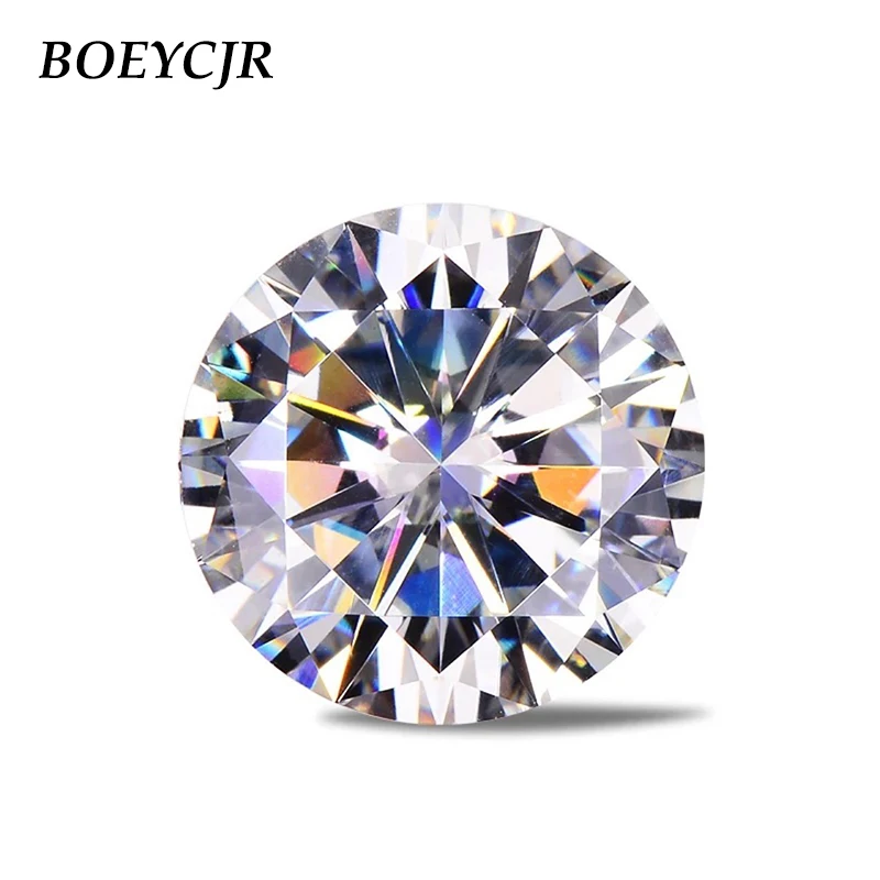 

BOEYCJR 3.5ct 9.5mm F Color Round Brilliant Cut Moissanite Loose Stone VVS1 Excellent Cut Jewelry Making Stone Engagement Ring