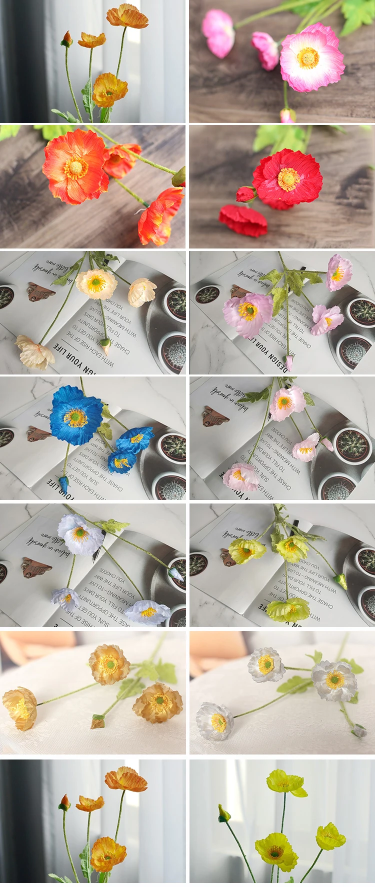 인공 양귀비 꽃 이미지