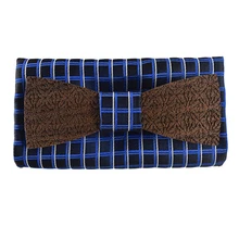 Handmade Wooden Bow Tie Rayon Square Towel Set Men's Unisex Adult Suit Business Wedding High Grade Wood Bowtie Classic Gifts