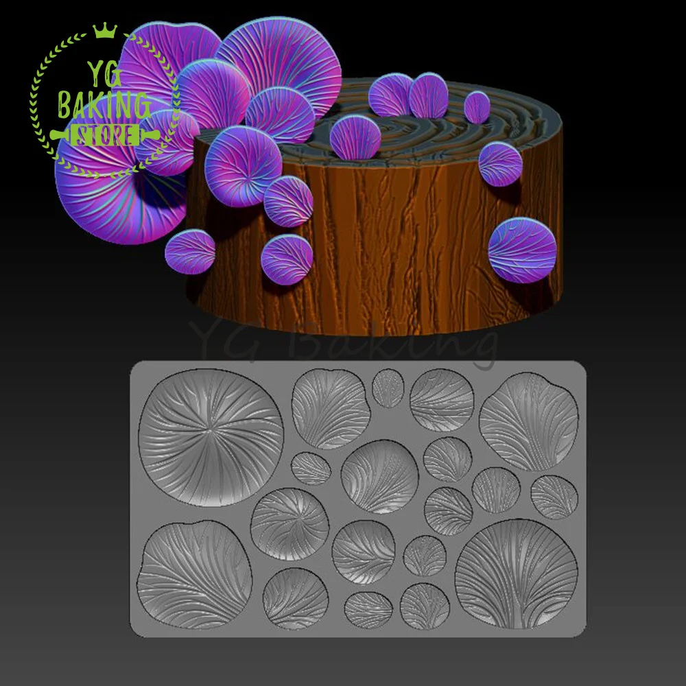 

Dorica New Diy Craft Mushroom Design Silicone Mold Fondant Cake Decorating Tools Kitchen Accessories Baking Cake Mould