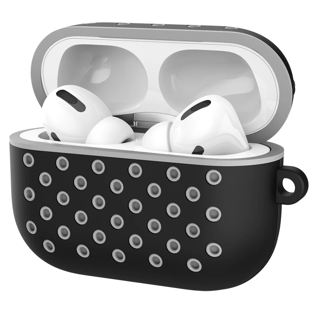 Black gray Популярный силиконовый чехол для Airpods Pro, беспроводной чехол с Bluetooth для apple airpods pro, чехол для наушников, чехол для Air Pods pro 3 - Цвет: Black gray