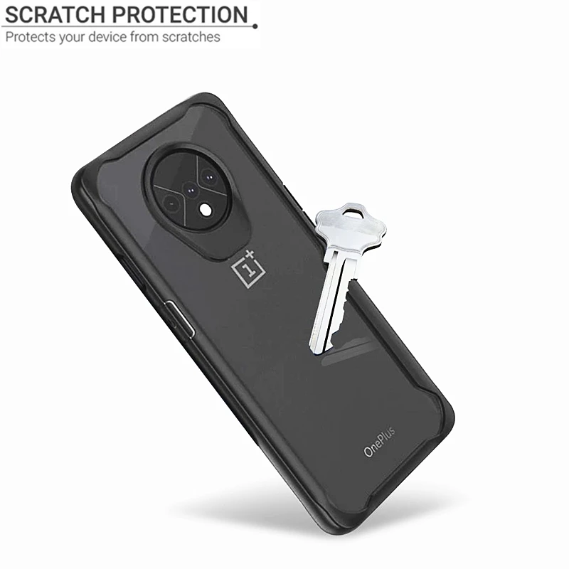 Чехол OMEVE Shield для OnePlus 7 T, гибридный, TPU, жесткий, PC, прозрачная задняя крышка для One Plus 7 T, бампер, чехол 1+ 7 T, чехол для телефона s