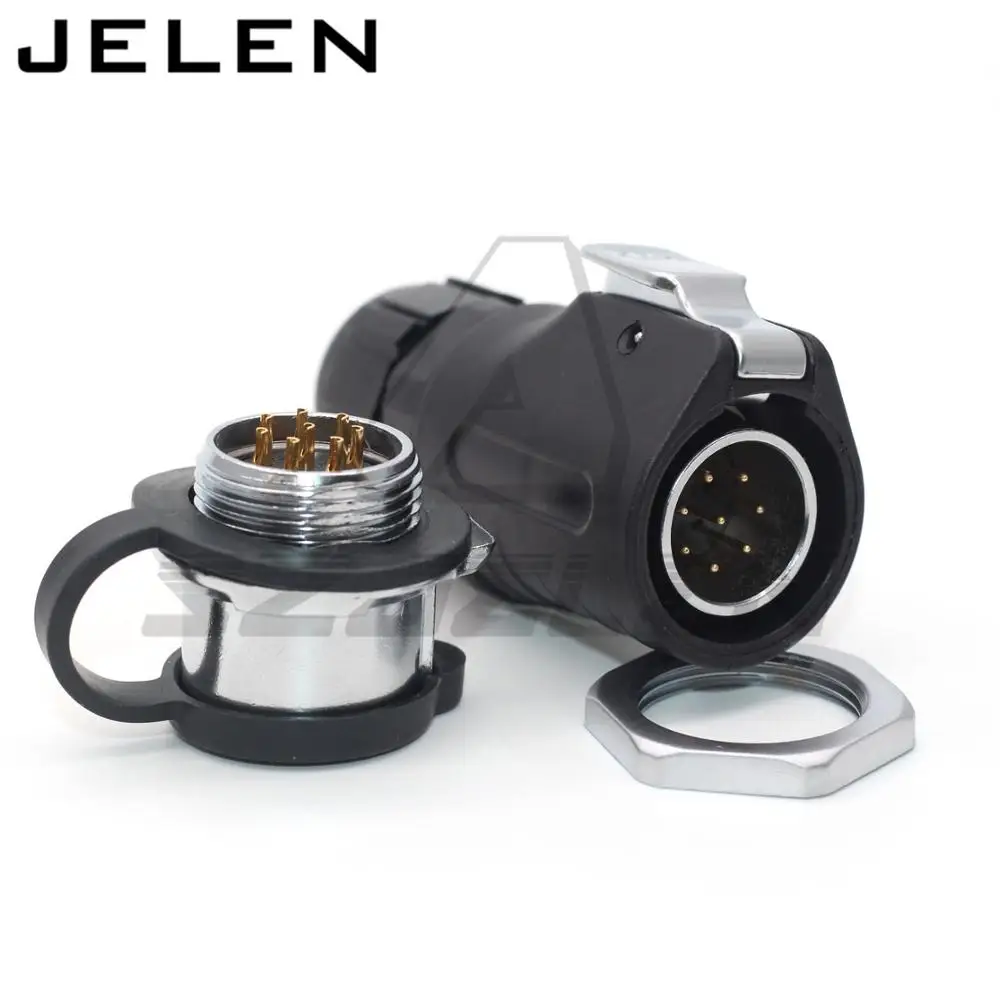 

XHE20, IP67 Waterproof Connector 8pin For Industry Electric Circular Connector Male Plug Panel Mount Female Socket AC/DC