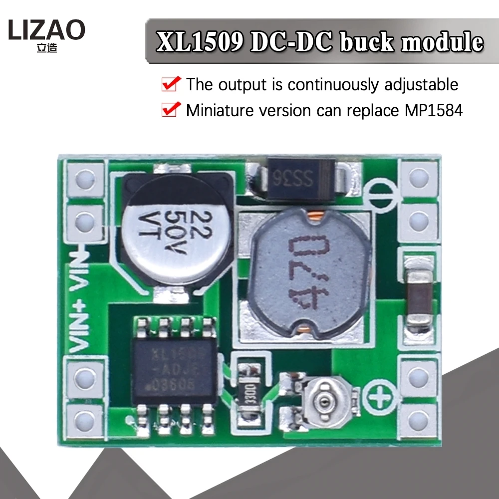 Сверхмалый размер XL1509 DC-DC понижающий модуль питания 2 А регулируемый для Arduino